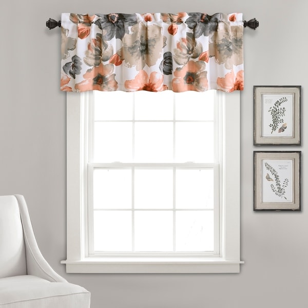 Lush Decor Leah Valance - 52x18 in Coral/ Gray (As Is Item) - Overstock ...