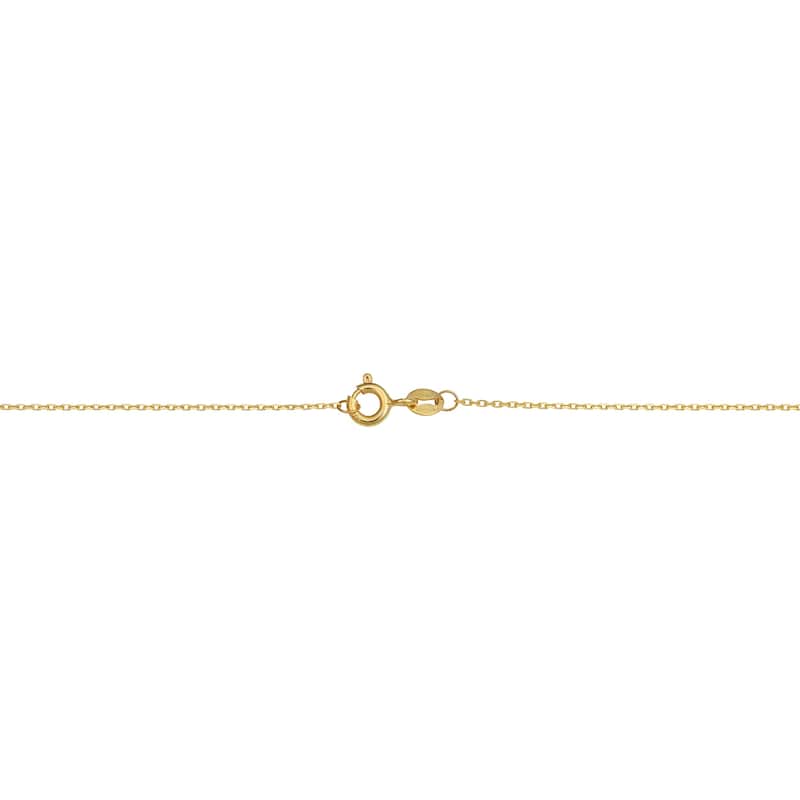 14k Yellow Gold Heart Flower Star Moon Station Necklace (26 inches)