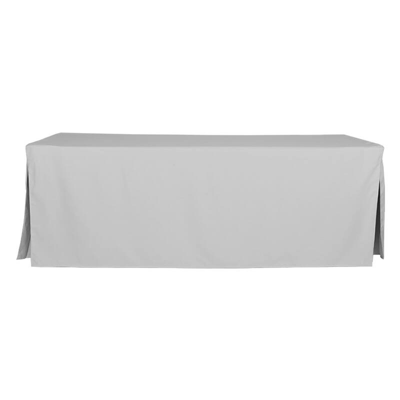 Tablevogue Solid 8 Ft. Table Cover - 96 Inches - Silver
