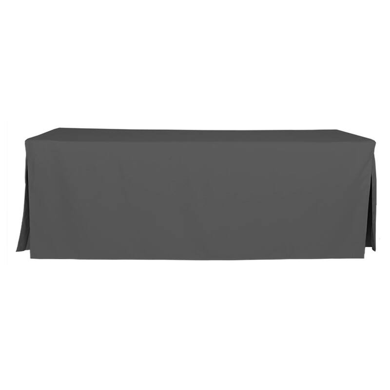 Tablevogue Solid 8 Ft. Table Cover - 96 Inches - Charcoal