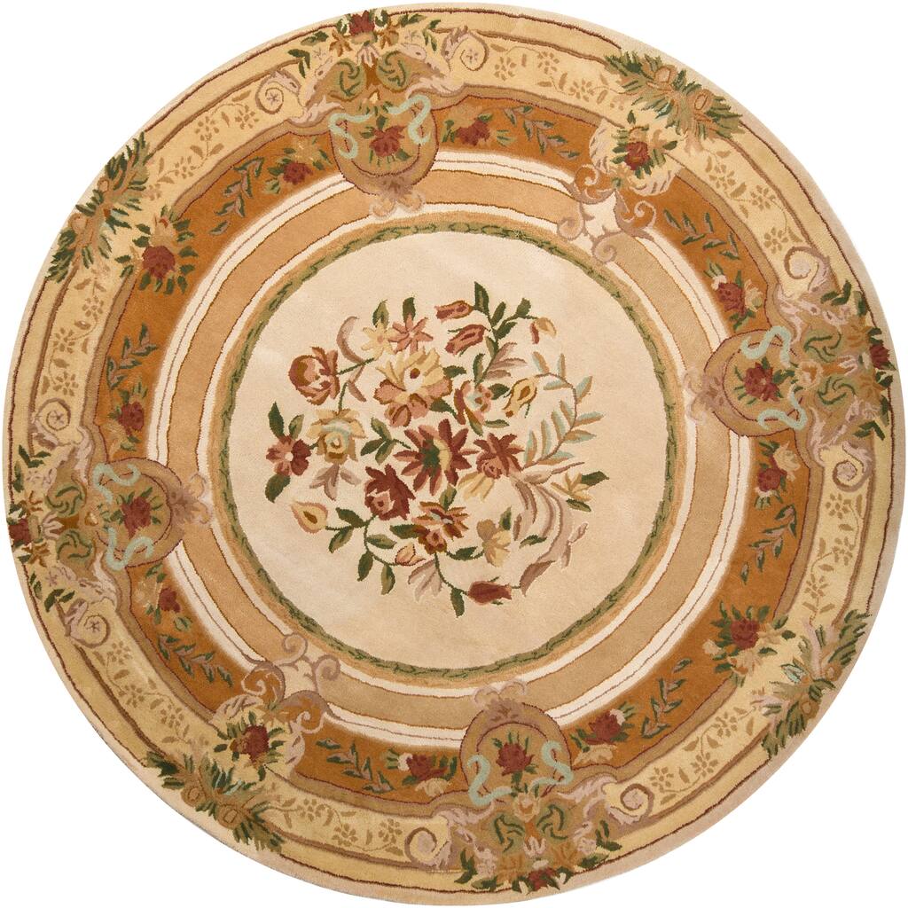 Hand-tufted Transitional Mandara Rug (8' Round)