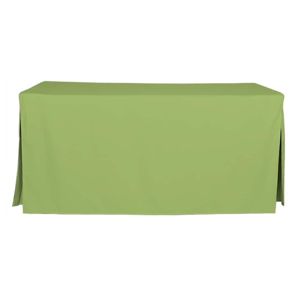 Solid Polyester Fitted Table Cover Stain-Resistant Washable - 72 Inches