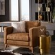 preview thumbnail 1 of 8, Roma Tan Leather Club Chair by iNSPIRE Q Modern