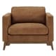 preview thumbnail 5 of 8, Roma Tan Leather Club Chair by iNSPIRE Q Modern