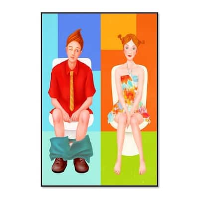 Epic Graffiti "Boy Meets Girl" Framed High Gloss Acrylic Wall Art