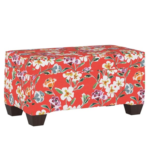 Shop Storage Bench In Summer Floral Coral Free Shipping Today