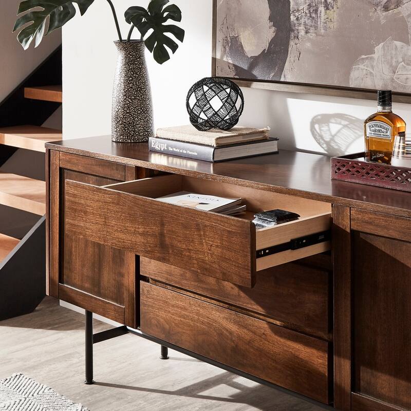 Ryanne Wood and Metal 2-Door and 3-Drawer Server by iNSPIRE Q Modern - Buffet