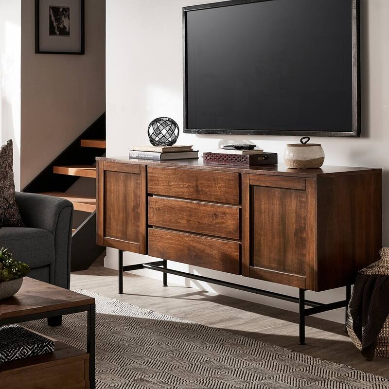 Ryanne Wood and Metal 2-Door and 3-Drawer Server by iNSPIRE Q Modern - Buffet