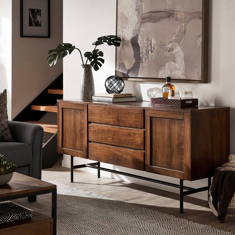 Ryanne Wood and Metal 2-Door and 3-Drawer Server by iNSPIRE Q Modern - Buffet