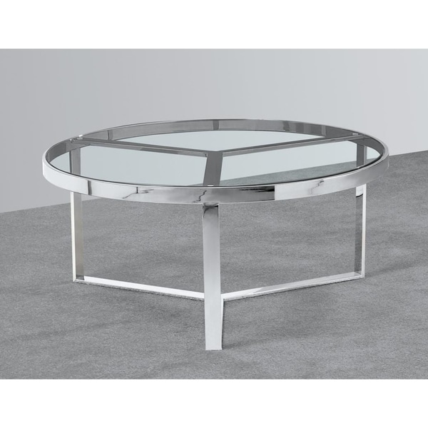 Best Master Furniture Stainless Steel Round Coffee Table Best Master Furniture Stainless Steel Round Coffee Table