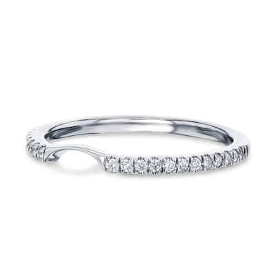 Annello by Kobelli 14k Gold 1/6 Carat TDW Lab Grown Diamond Notched Matching Wedding Band - Annello 61766 Series