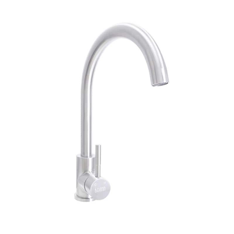 Boann Katherine Single-Handle Standard Kitchen Faucet in Stainless Steel
