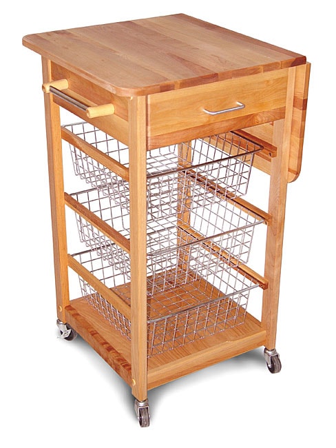 Shop Catskill Craftsmen Drop Leaf Basket Cart Free Shipping Today   Catskill Craftsmen Drop Leaf Basket Cart L11058276 