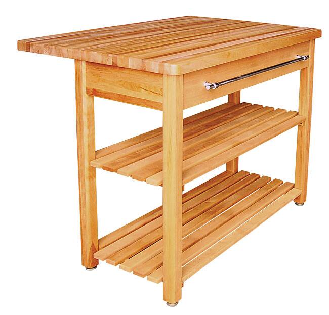 Contemporary Harvest Table with Drop Leaf