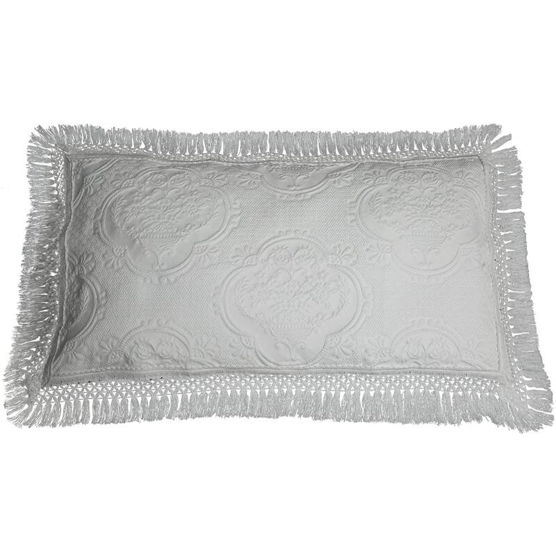 Hyde Park Jacquard Bedspread - King Sham - White