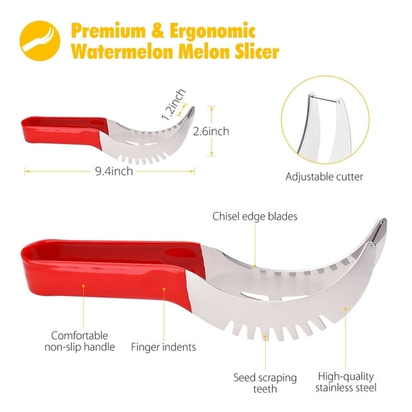 Norpro Stainless Steel Watermelon Cutter Melon Slicer Cutting Serving Tongs