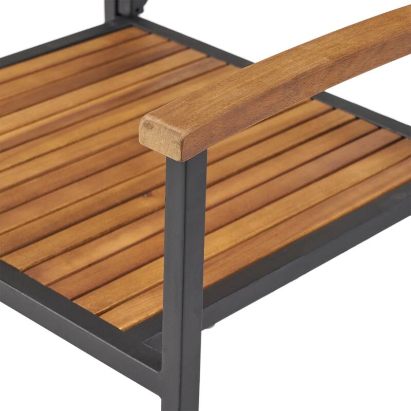Allison Outdoor 8 Seater Acacia Wood Dining Set by Christopher Knight Home