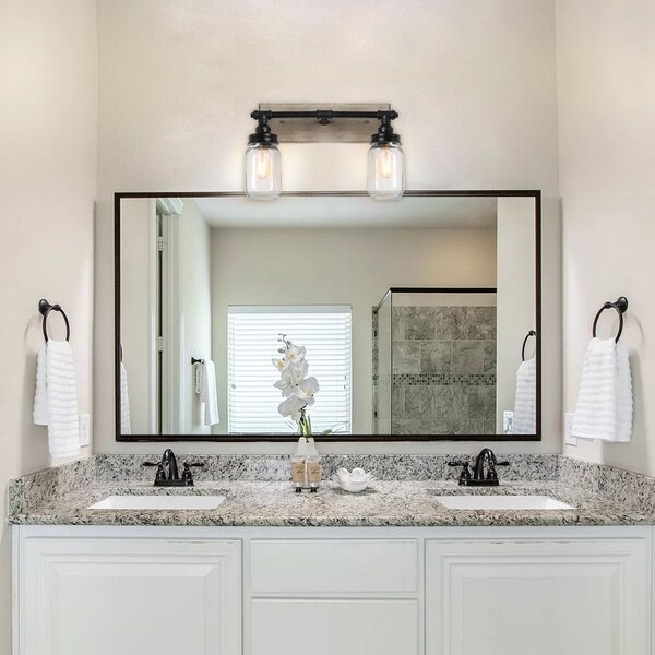 black bathroom vanity light fixtures