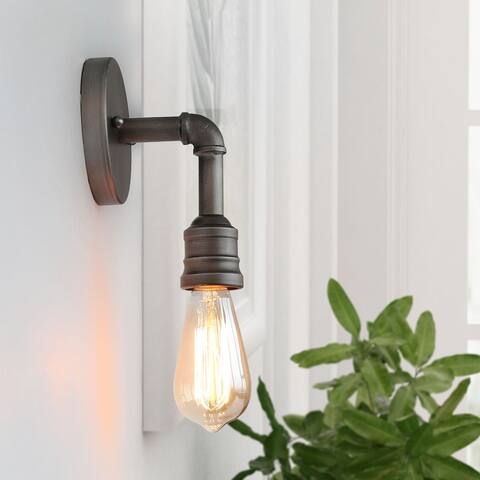 Carbon Loft Laurel 1 Water Pipe Bathroom Bath Lamp Industrial Sconces Wall Vanity Lights