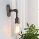 preview thumbnail 1 of 4, Carbon Loft Laurel 1 Water Pipe Bathroom Bath Lamp Industrial Sconces Wall Vanity Lights