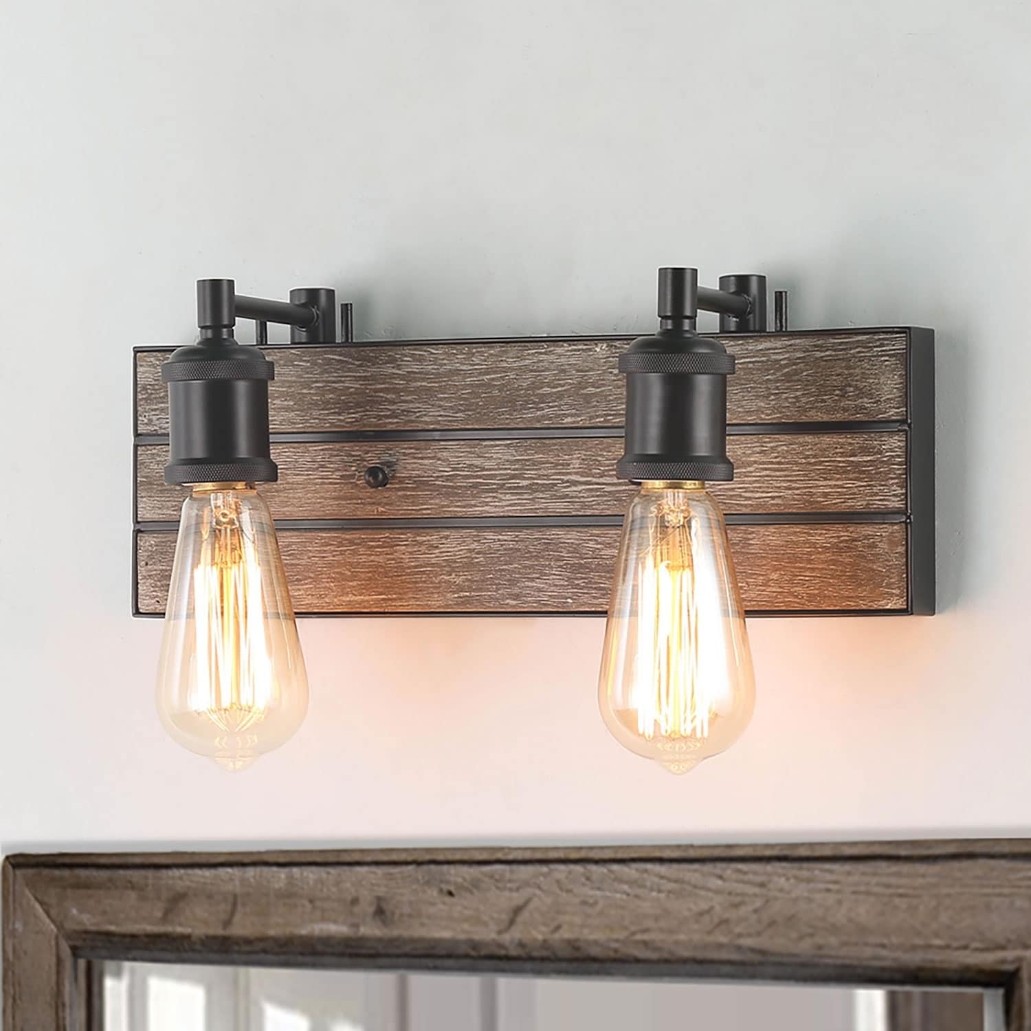 Carbon Loft Astrid 2 Light Wall Lamps Wood Indoor Sconces Vanity Lights Carbon Loft Astrid 2 Light Wall Lamps Wood Indoor Sconces Vanity Lights