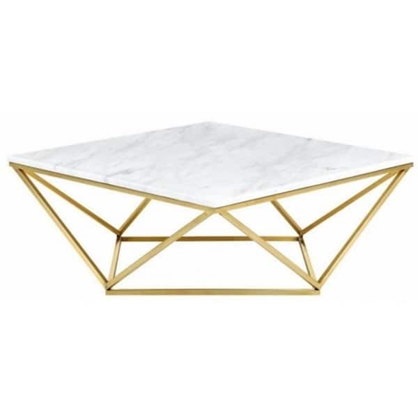 Jasmine Gold Coffee Table With Top Marble Jasmine Gold Coffee Table With Top Marble