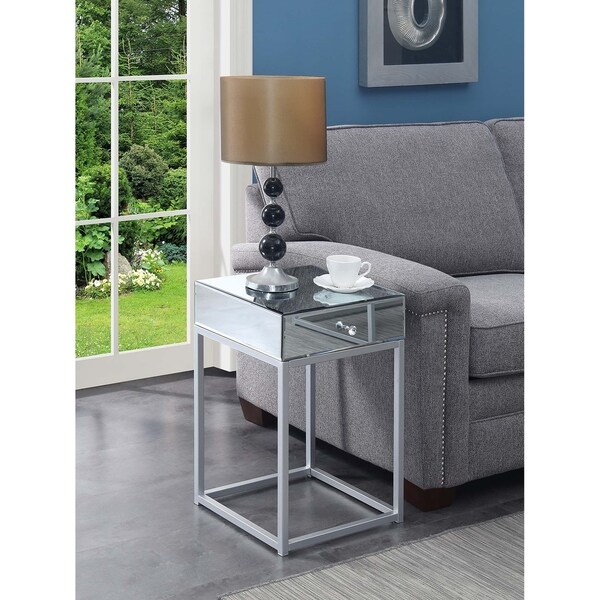 silver orchid end table