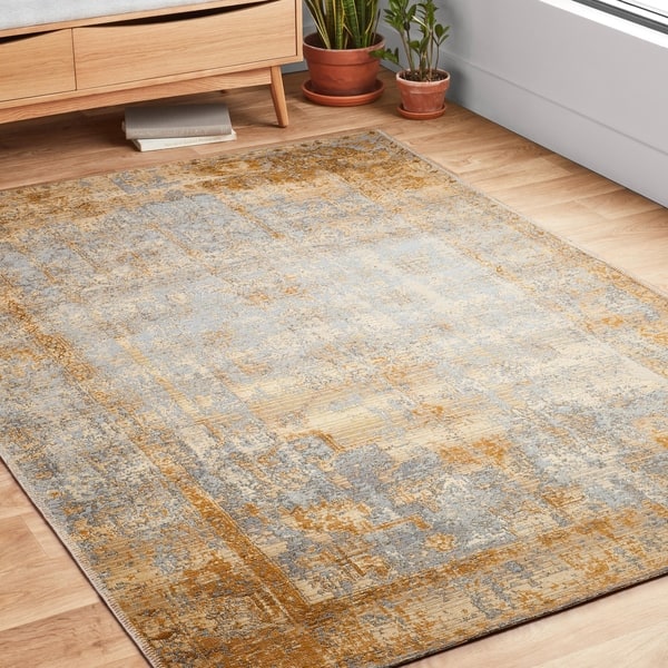 Alexander Home Armanda Modern Distressed Indoor/ Outdoor Area Rug Bed