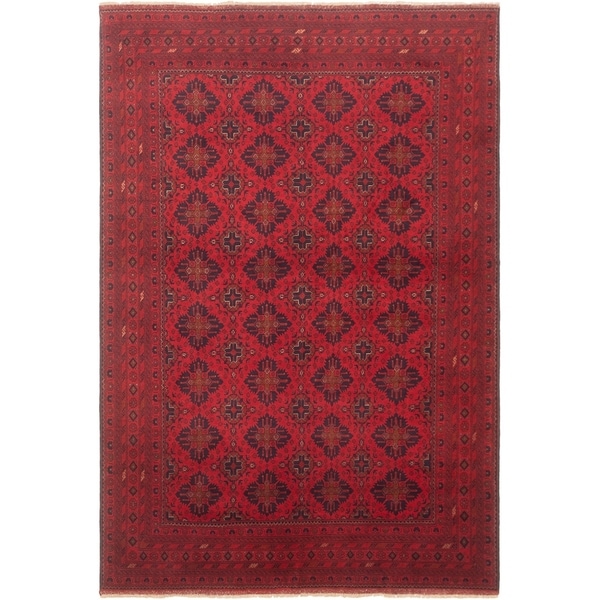 eCarpetGallery Hand-knotted Finest Khal Mohammadi Red Wool Rug - 6'7 x 9'7