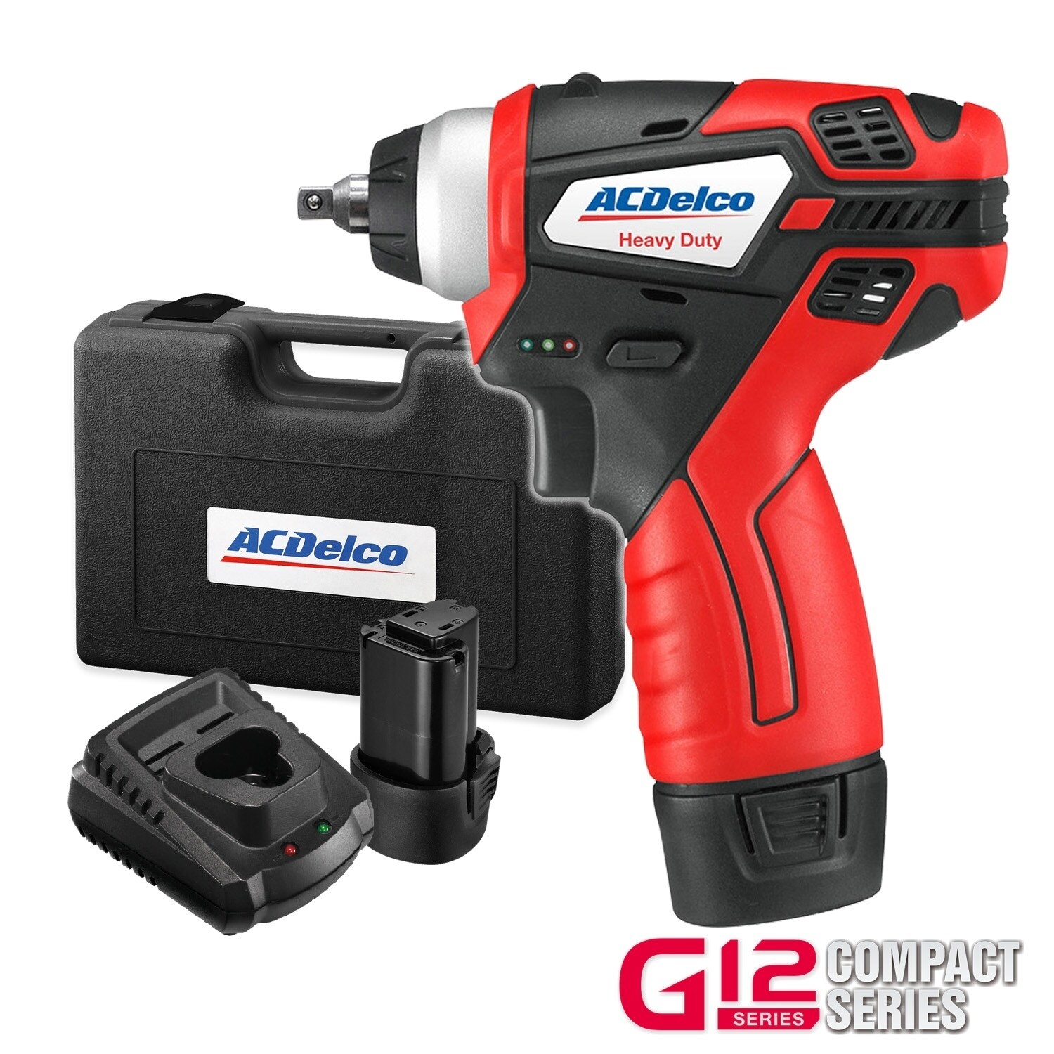 Acdelco Cordless 12V Heavy Duty Ratchet Wrench 3//8/" Set and 1//4/" Tool Only
