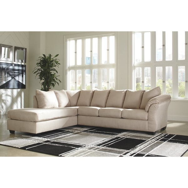 Darcy 2-Piece Contemporary Sectional with Chaise - Stone