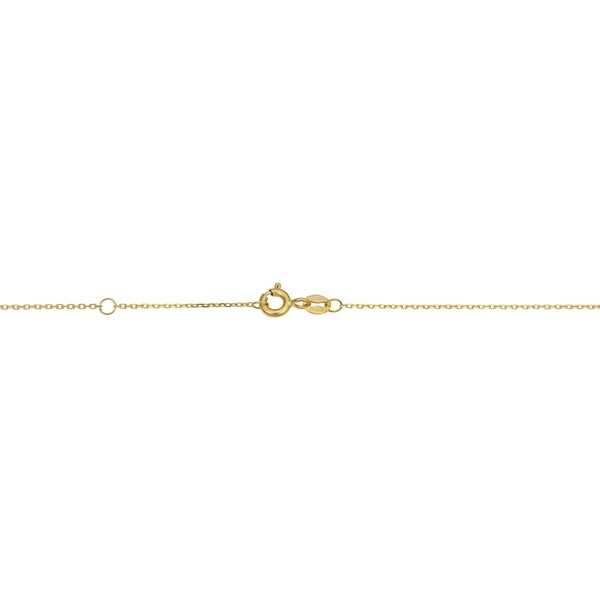 14k Yellow Gold Polished Spring Ring Adjustable Flower Anklet 9 Inch