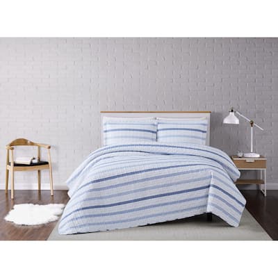 Porch & Den Brentford Waffle Stripe Quilt Set