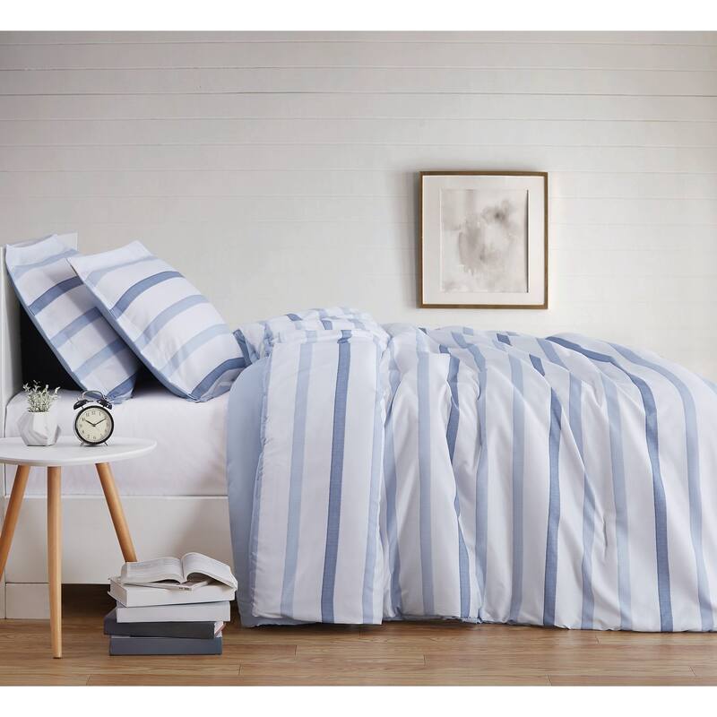 Porch & Den Brentford Waffle Stripe Duvet Cover Set - Twin XL - 2 Piece