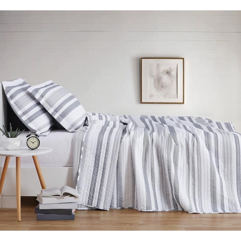 Porch & Den Wickiup Striped 3-piece Quilt Set - King - 3 Piece