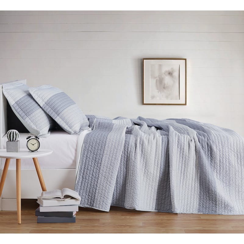 Porch & Den Brookman Multi Stripe Quilt Set - Queen/Full/Queen - 3 Piece