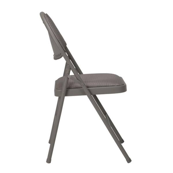 Shop Cosco Commercial Comfort Back Taupe Fabric Folding Chair With