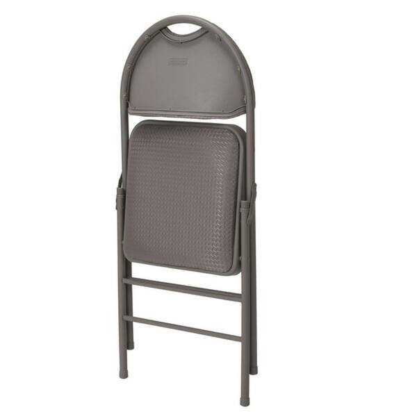 Shop Cosco Commercial Comfort Back Taupe Fabric Folding Chair With