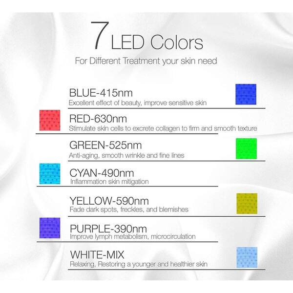 7 Color Led Device Photon Light Face Skin Rejuvenation Therapy Facial Overstock 28877249