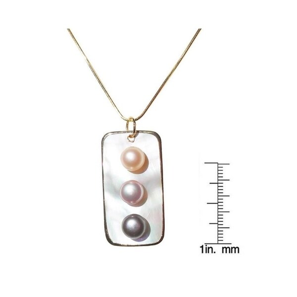 3 pearl pendant necklace