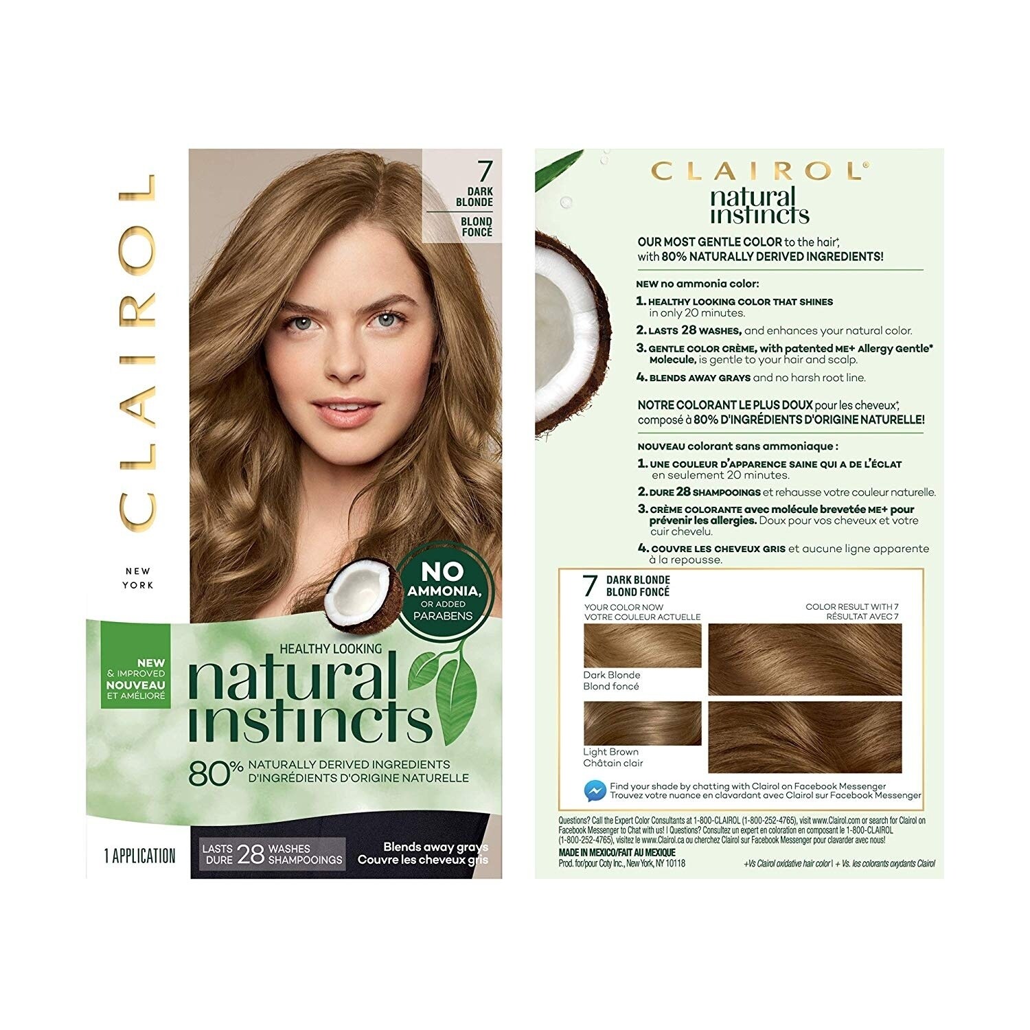 Shop Clairol Natural Instincts Non Permanent Hair Color 7 Dark
