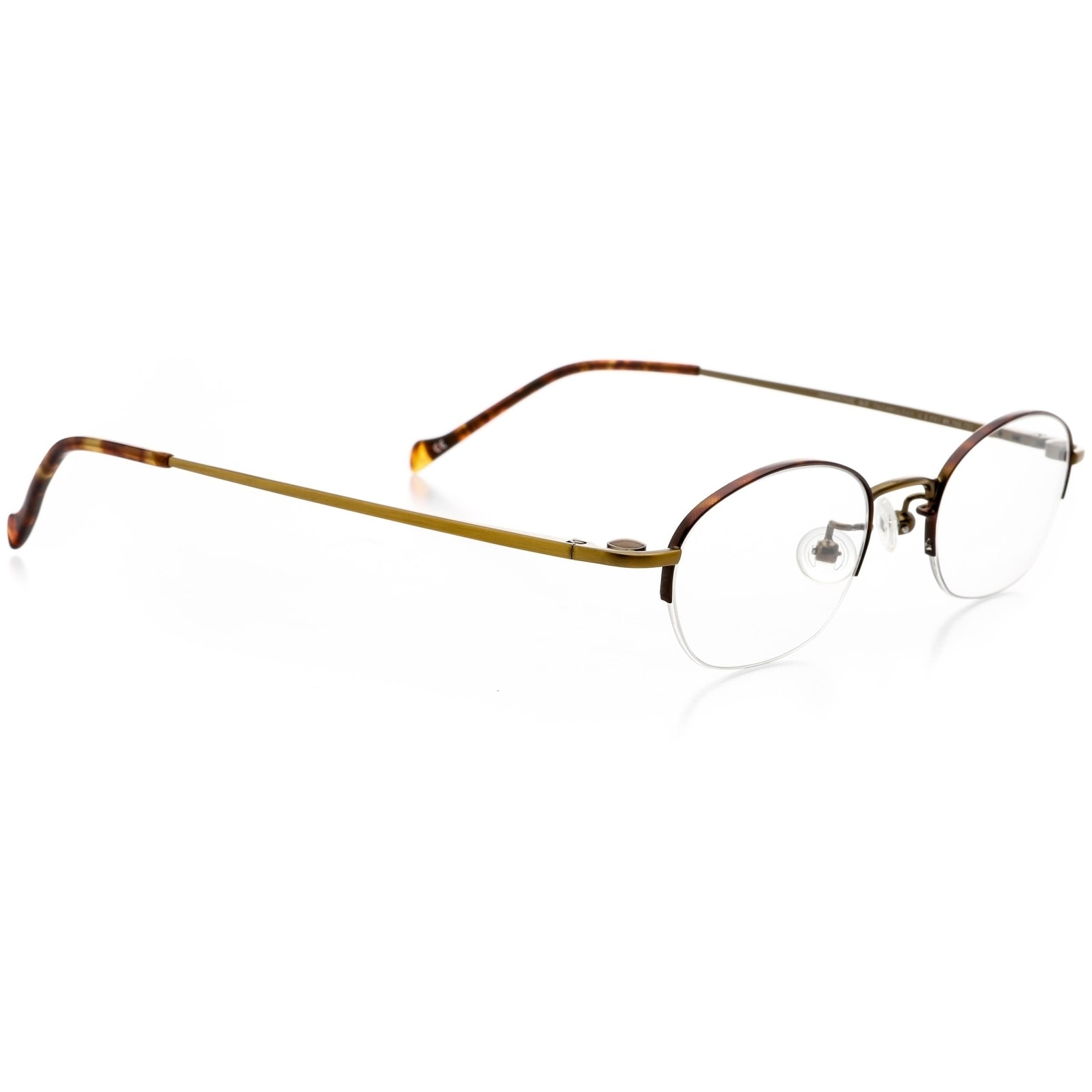 Optical Eyewear Oval Shape Metal Half Rim Frame Prescription Eyeglasses Rx Overstock 21