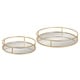 preview thumbnail 1 of 3, Kate and Laurel Felicia Round Nesting Trays - 2 Piece 2 Piece - Gold