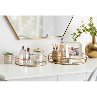 Kate and Laurel Felicia Round Nesting Trays - 2 Piece