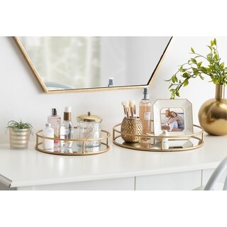Kate and Laurel Felicia Round Nesting Trays - 2 Piece