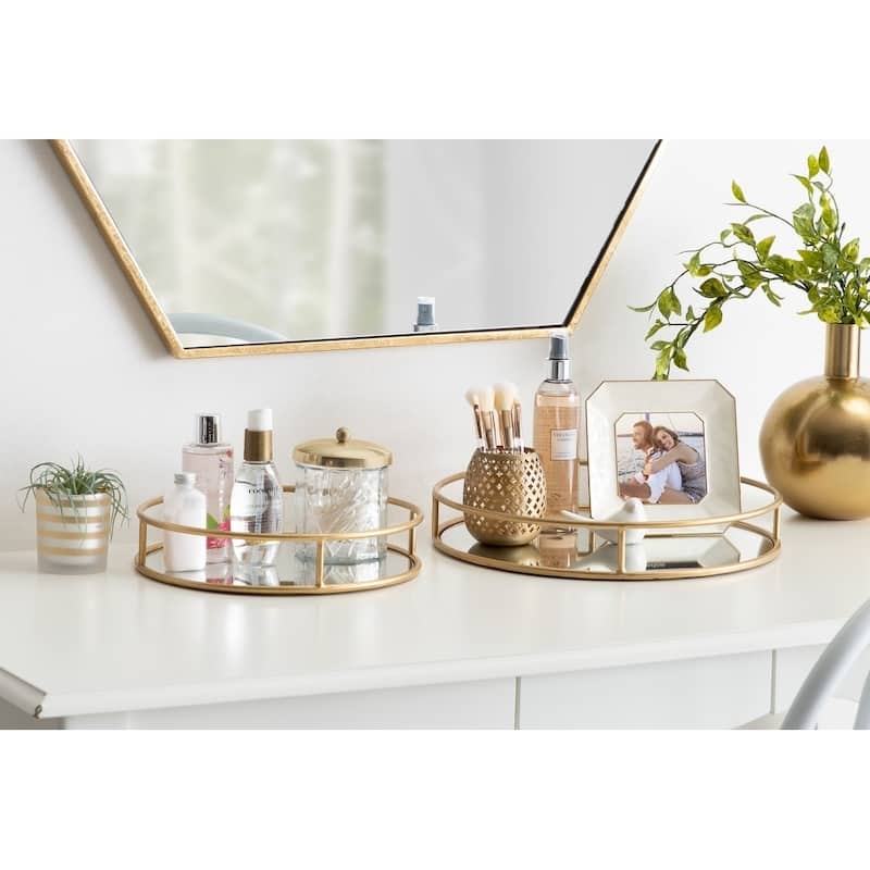Kate and Laurel Felicia Round Nesting Trays - 2 Piece