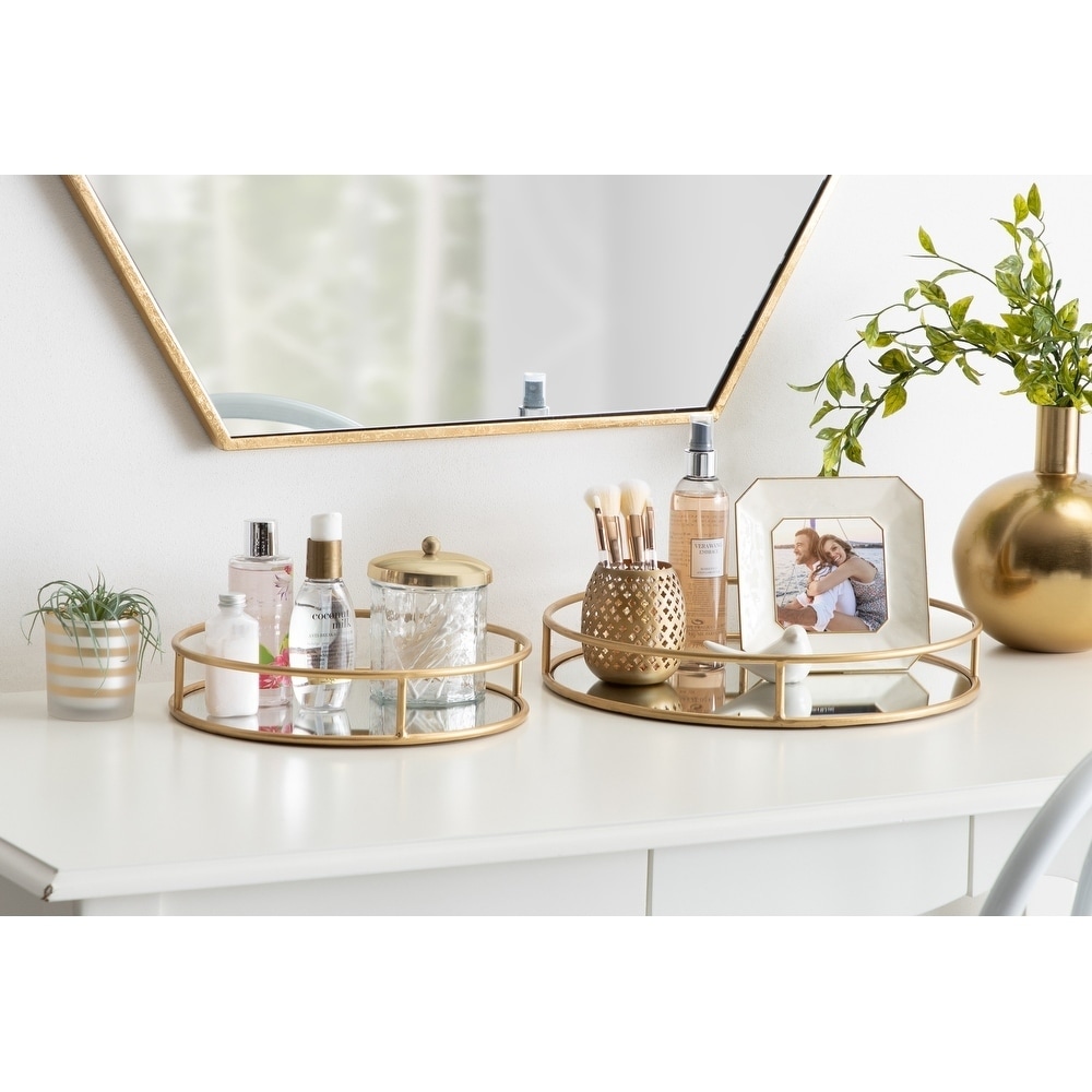 Kate and Laurel Felicia Round Nesting Trays - 2 Piece