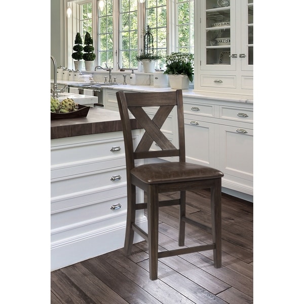 Shop Emmond X Back Non Swivel Counter Height Stool Free Shipping