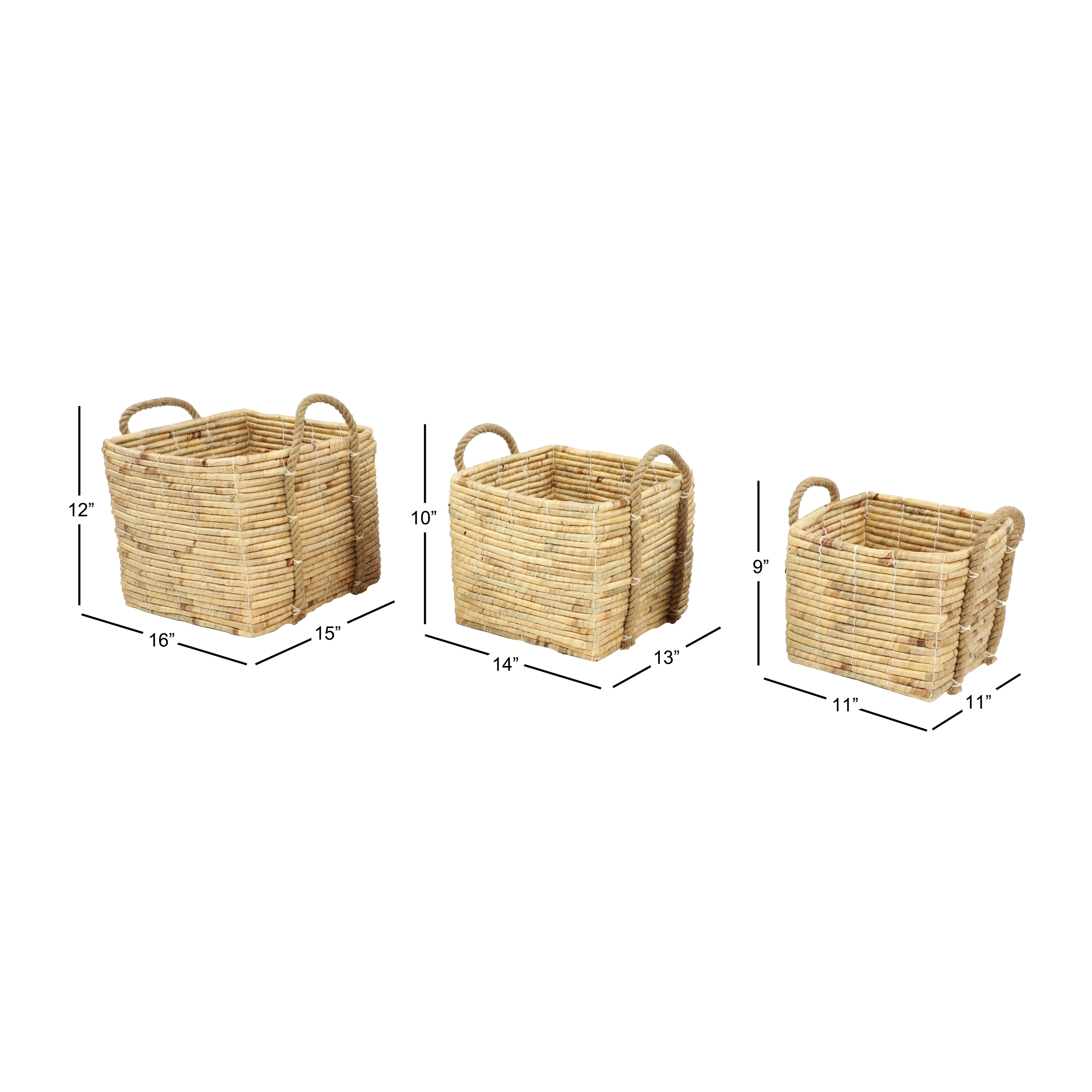 12x12 wicker storage basket