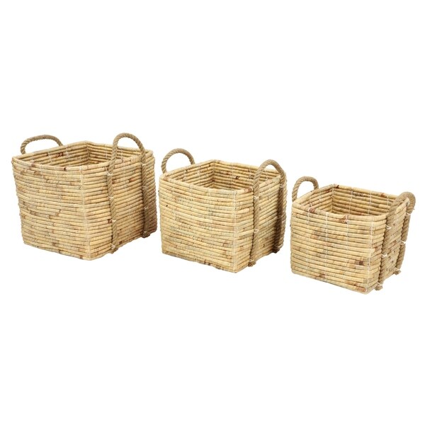 large cane storage baskets